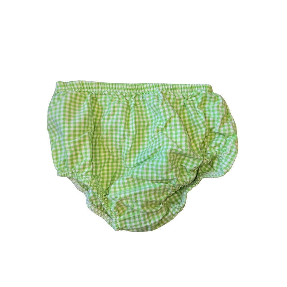 Bonnie Baby Green Gingham Diaper‎ Cover Bloomer Panty 18M 516536 Cotton